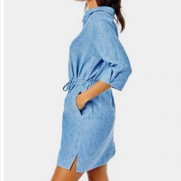 NWOT Lilly Pulitzer Pilar Tunic Linen Dress. Blue. Sz XL - Picture 3 of 12